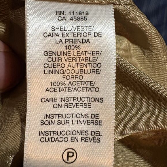 Michael Kors Suede Jacket Women L Tan Boho Moto Cropped Fall Layer Westerncore - Picture 6 of 10